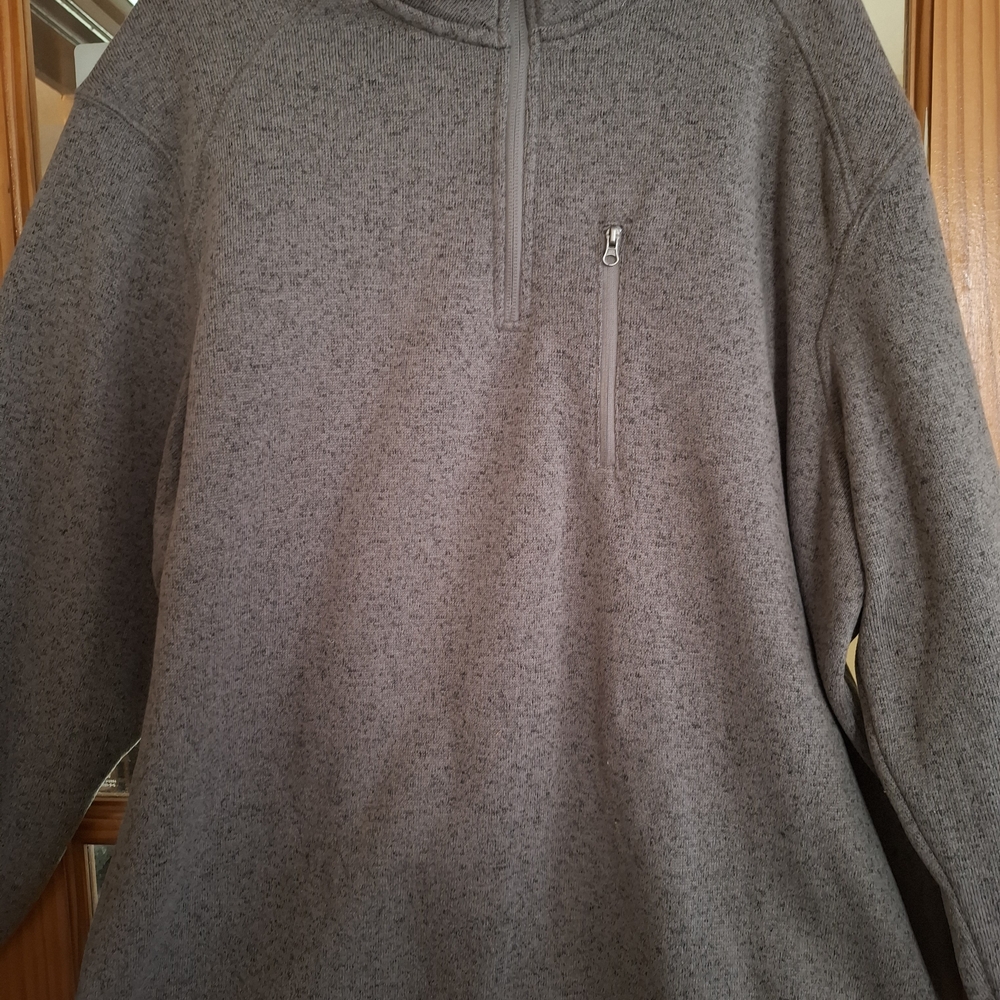 Men's Charcoal Zip-Up Sweater